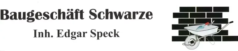 Baugeschäft Schwarze, Edgar Speck: Ziegel, Schubkarre, Küchengestaltung.